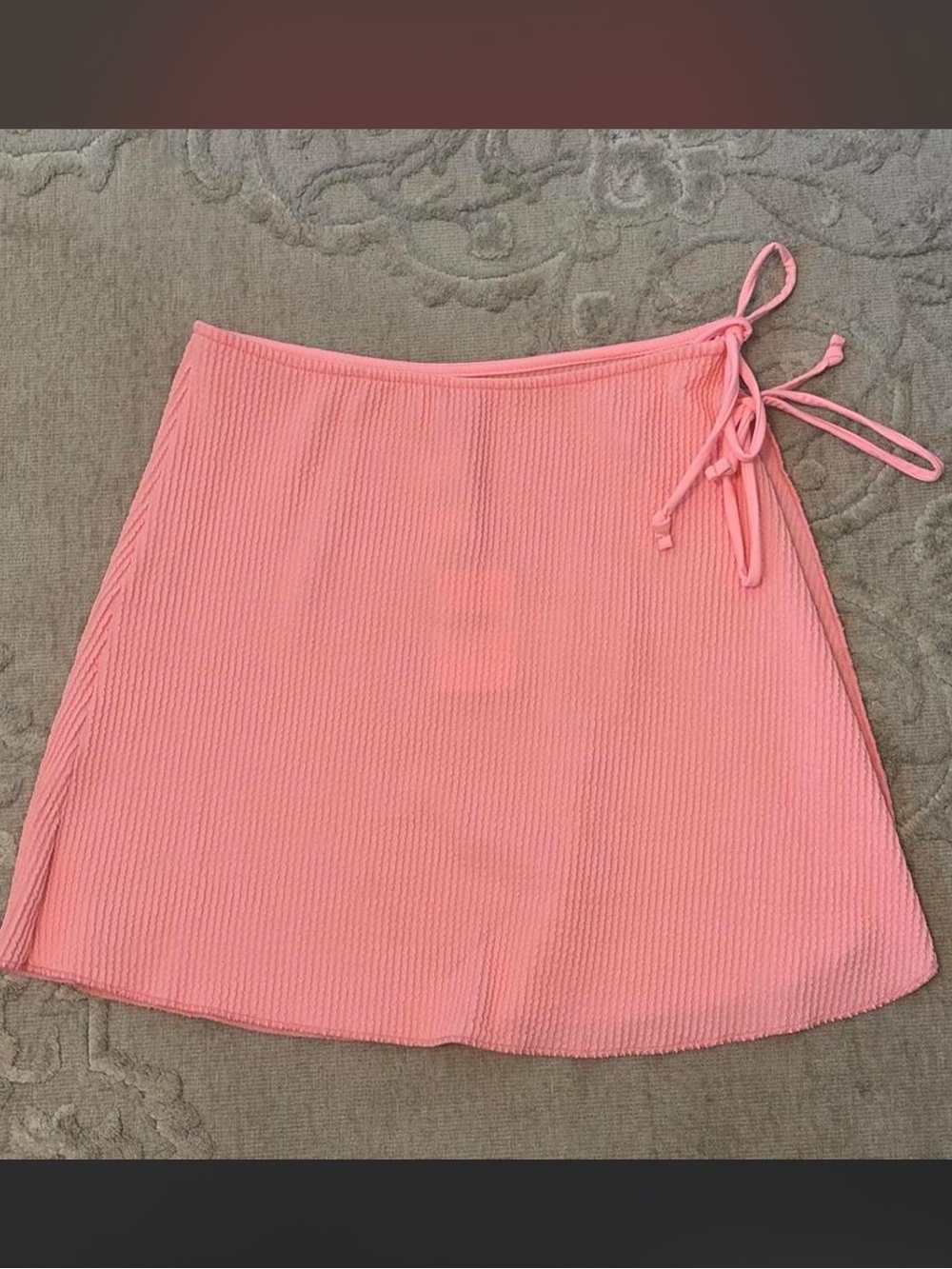 Aerie Pink Ribbed Side-Tie Mini Sarong Skirt Coverup size XS/S